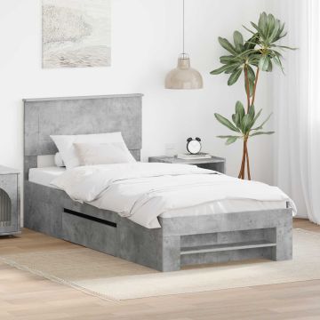 vidaXL Lovos rėmas Betono pilka 80 x 200 cm Apdirbta mediena