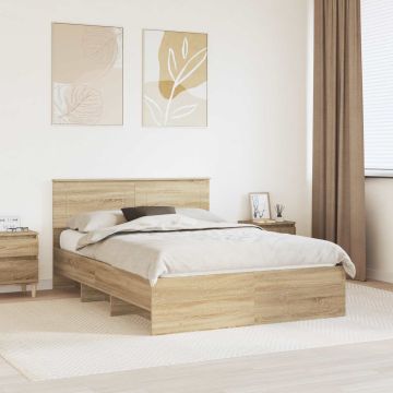 vidaXL Lovos rėmas Sonoma ąžuolas 140 x 200 cm Apdirbta mediena