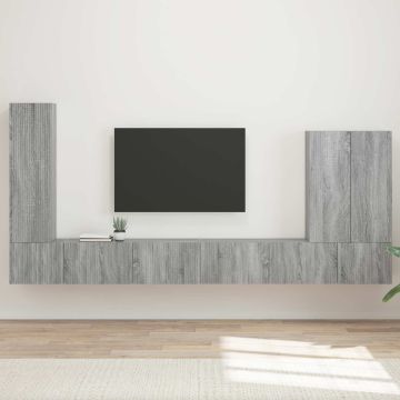 vidaXL TV sieninio kabineto komplektas 6 pcs Pilkas Sonoma