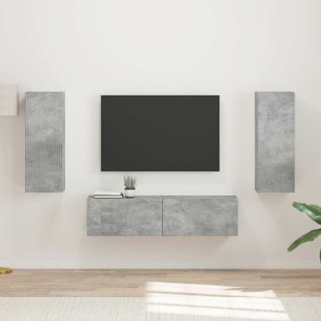 vidaXL TV spintelių komplektas 2 pcs Betono pilka Apdirbta mediena