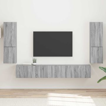 vidaXL TV spintelių komplektas 4 pcs Pilkas Sonoma Apdirbta mediena