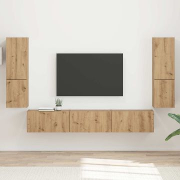 vidaXL TV spintelių komplektas 4 pcs Amatininkų ąžuolas