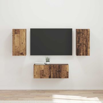 vidaXL TV spintelių komplektas 6 pcs Senas medis Apdirbta mediena