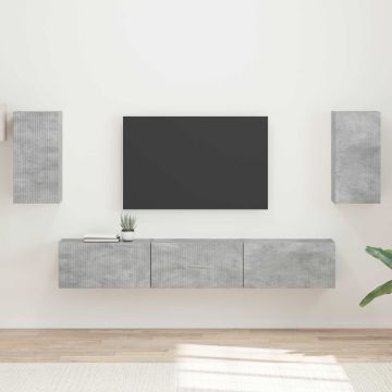 vidaXL TV spintelių komplektas 5 pcs Betono pilka Apdirbta mediena