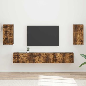 vidaXL TV spintelių komplektas 5 pcs Rūkyta ąžuolas Apdirbta mediena