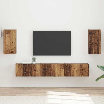 vidaXL TV spintelių komplektas 5 pcs Senas medis Apdirbta mediena