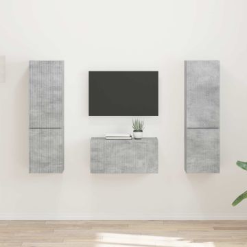 vidaXL TV spintelių komplektas 5 pcs Betono pilka Apdirbta mediena