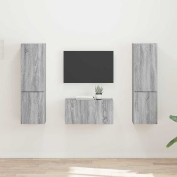 vidaXL TV spintelių komplektas 5 pcs Pilkas Sonoma Apdirbta mediena
