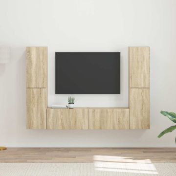 vidaXL TV spintelių komplektas 6 pcs Sonoma ąžuolas Apdirbta mediena