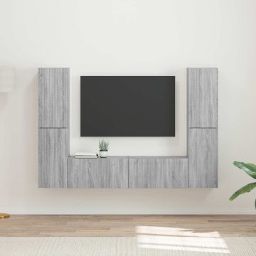 vidaXL TV spintelių komplektas 6 pcs Pilkas Sonoma Apdirbta mediena