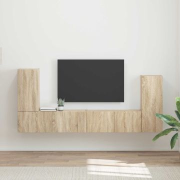 vidaXL TV spintelių komplektas 4 pcs Sonoma ąžuolas Apdirbta mediena