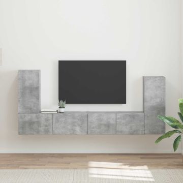 vidaXL TV spintelių komplektas 4 pcs Betono pilka Apdirbta mediena