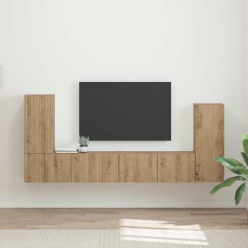 vidaXL TV spintelių komplektas 4 pcs Amatininkų ąžuolas