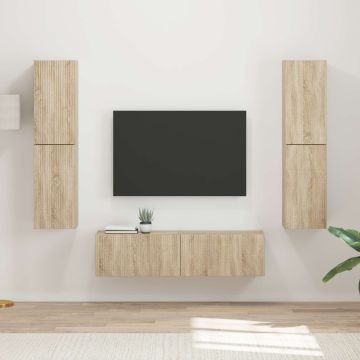 vidaXL TV spintelių komplektas 6 pcs Sonoma ąžuolas Apdirbta mediena