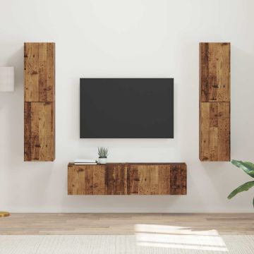 vidaXL TV spintelių komplektas 6 pcs Senovinis medis Apdirbta mediena