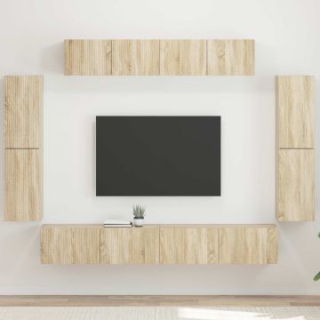 vidaXL Televizoriaus spintelė 8 pcs Sonoma ąžuolas