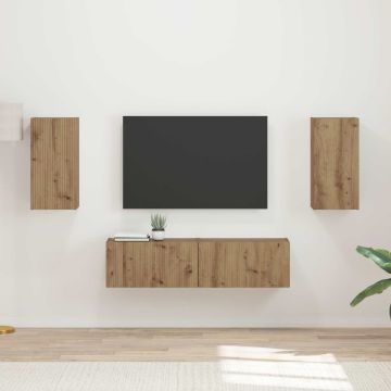 vidaXL TV spintelių komplektas 4 pcs Amatininkų ąžuolas