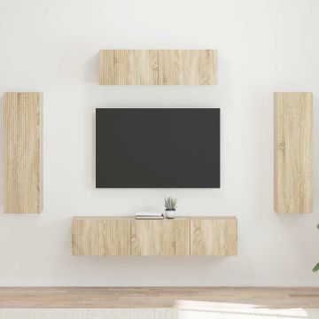 vidaXL Televizoriaus spintelė 5 pcs Sonoma ąžuolas