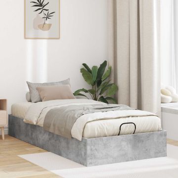 vidaXL Otomano lovos rėmas Betono Pilka 80,5 x 200 cm Dirbtinė mediena