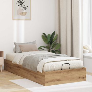 vidaXL Otomano lovos rėmas su saugykla Amatinė Ąžuolas 90 x 190 cm