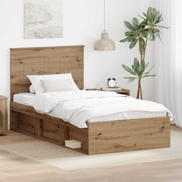 vidaXL Lovos rėmas Meistrų ąžuolas 100 x 200 cm Kietos pušies mediena