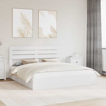 vidaXL Saugos lova su galvūgalio Balta 180 x 200 cm Apdirbta mediena