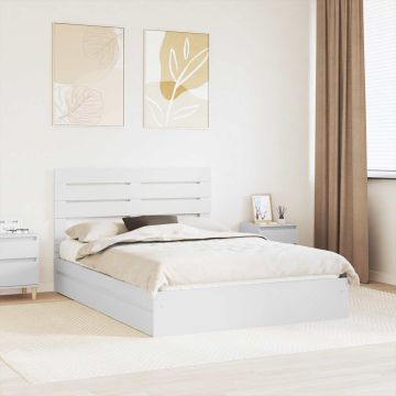 vidaXL Saugos lova su galvūgalio Balta 160 x 200 cm Apdirbta mediena