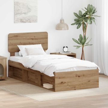 vidaXL Lovos rėmas Meistrų ąžuolas 100 x 200 cm Kietos pušies mediena