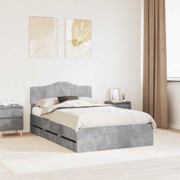 vidaXL Lovos rėmas Betono pilka 120 x 200 cm Inžinerinė mediena