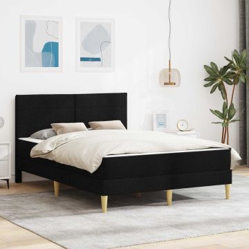 vidaXL Lovos rėmas Juodas 160 x 200 cm Poliesteris