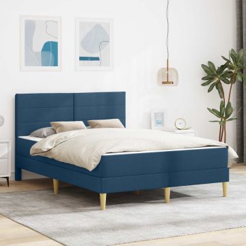 vidaXL Lovos rėmas Mėlyna 160 x 200 cm Poliesteris