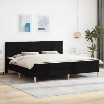 vidaXL Lovos rėmas Juodas 200 x 200 cm Poliesteris
