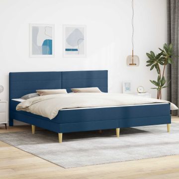 vidaXL Lovos rėmas Mėlyna 200 x 200 cm Poliesteris