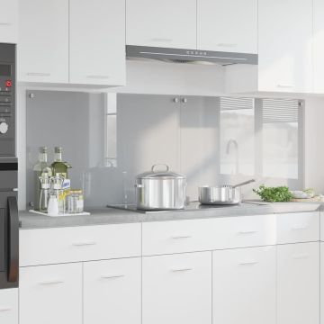 vidaXL Virtuvės užpakalinė plokštė 2 pcs Šviesiai pilka 90 x 60 cm