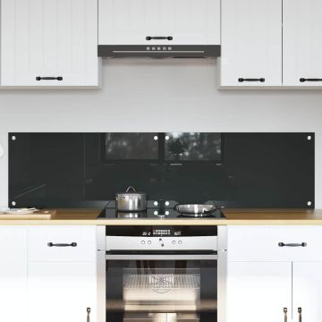 vidaXL Virtuvės užpakalinė plokštė 2 pcs Tamsiai pilka 80 x 40 cm