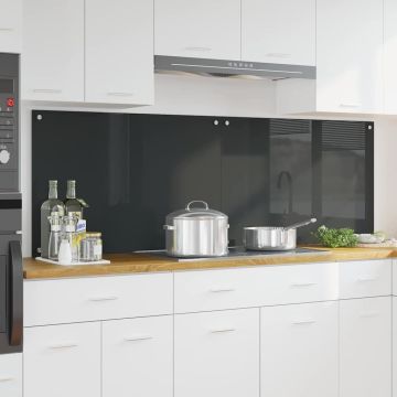 vidaXL Virtuvės užpakalinė plokštė 2 pcs Tamsiai pilka 90 x 60 cm