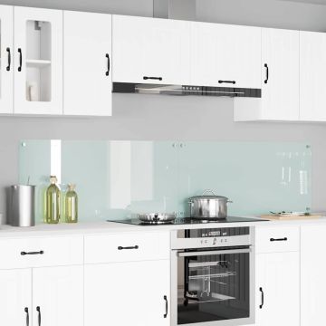 vidaXL Virtuvės užpakalinė plokštė 2 pcs Balta 110 x 50 cm