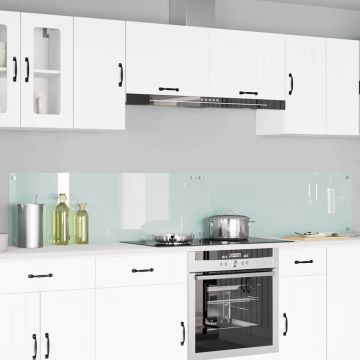 vidaXL Virtuvės užpakalinė plokštė 2 pcs Balta 120 x 40 cm