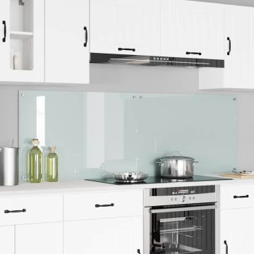 vidaXL Virtuvės užpakalinė plokštė 2 pcs Balta 90 x 60 cm