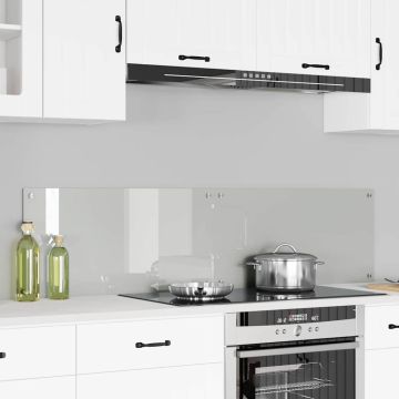 vidaXL Virtuvės užpakalinė plokštė 2 pcs Skaidrus 80 x 40 cm