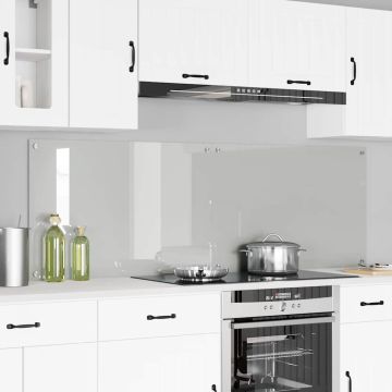 vidaXL Virtuvės užpakalinė plokštė 2 pcs Skaidrus 90 x 60 cm