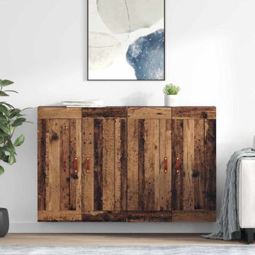 vidaXL Prikabinama spinta 2 pcs Senas medis 69,5 x 34 x 90 cm