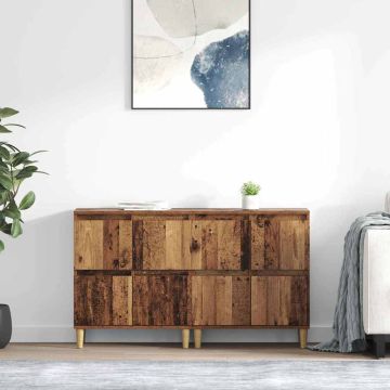 vidaXL Šoninės lentynos 2 pcs Senovinis medis 60 x 35 x 70 cm