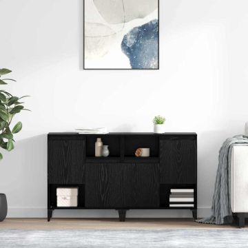 vidaXL Šoninės lentynos 2 pcs Juodas ąžuolas 60 x 35 x 70 cm
