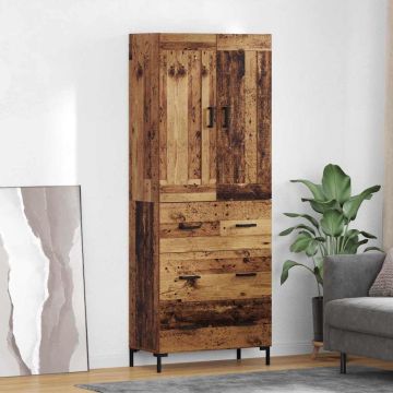 vidaXL Aukštas spintelė 2 pcs Senovinis medis Apdirbta mediena