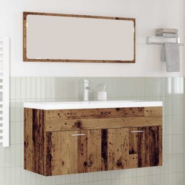 vidaXL Vonios spintelė Senas medis 100 x 38,5 x 46 cm Apdirbta mediena