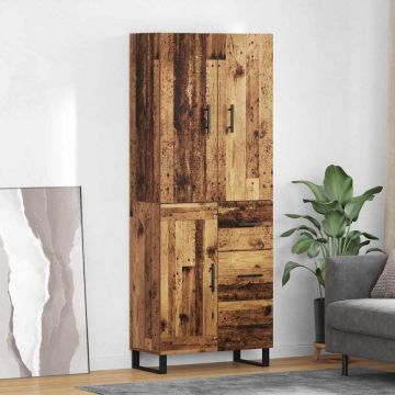 vidaXL Aukštas spintelė 2 pcs Senovinis medis 69,5 x 34 x 180 cm
