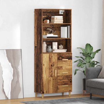 vidaXL Aukštas spintelė Senovinis medis 69,5 x 32,5 x 180 cm