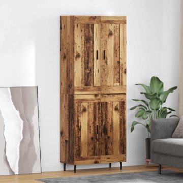 vidaXL Aukštas spintelė 2 pcs Senovinis medis Apdirbta mediena