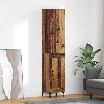 vidaXL Aukštas spintelė Senovinis medis 69,5 x 34 x 180 cm